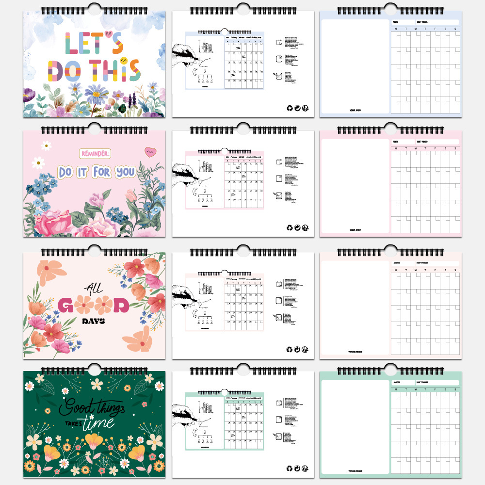 Title 2, Flower Theme Inspirational Notepad