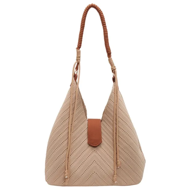 Large Capacity Underarm Tote Bag Commuting Large Bag Khaki - Shop at LoveMi
