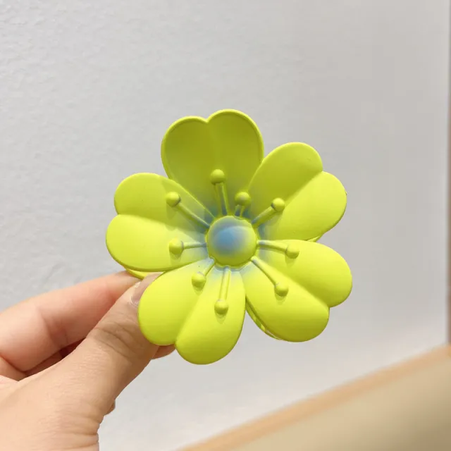 Frosted Large Egg Flower Barrettes Women Ld521 Grass Green - Shop at LoveMi