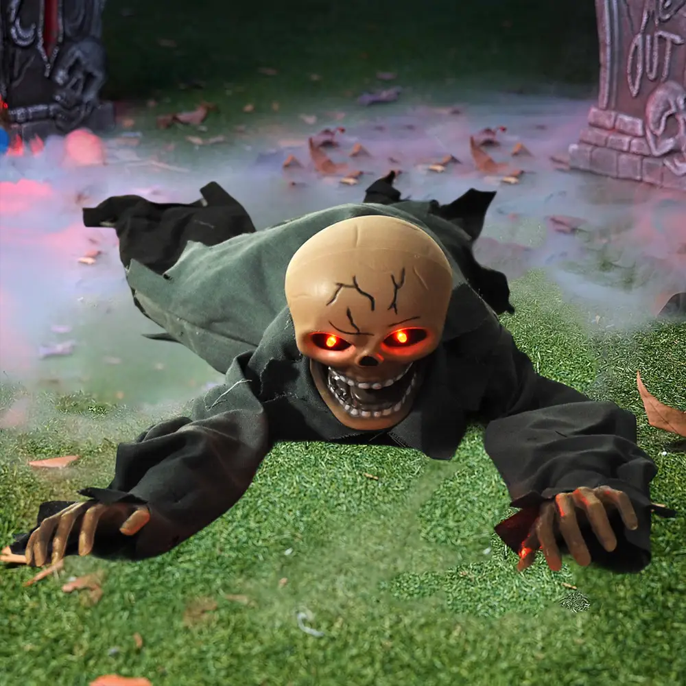 Crawling Wizard Zombie Luminous Sound Horror Decoration Haunted House Chamber Props