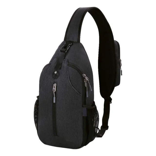 Men's Outdoor Chest Bag Fashion Shoulder Bag Black - Shop at LoveMi
