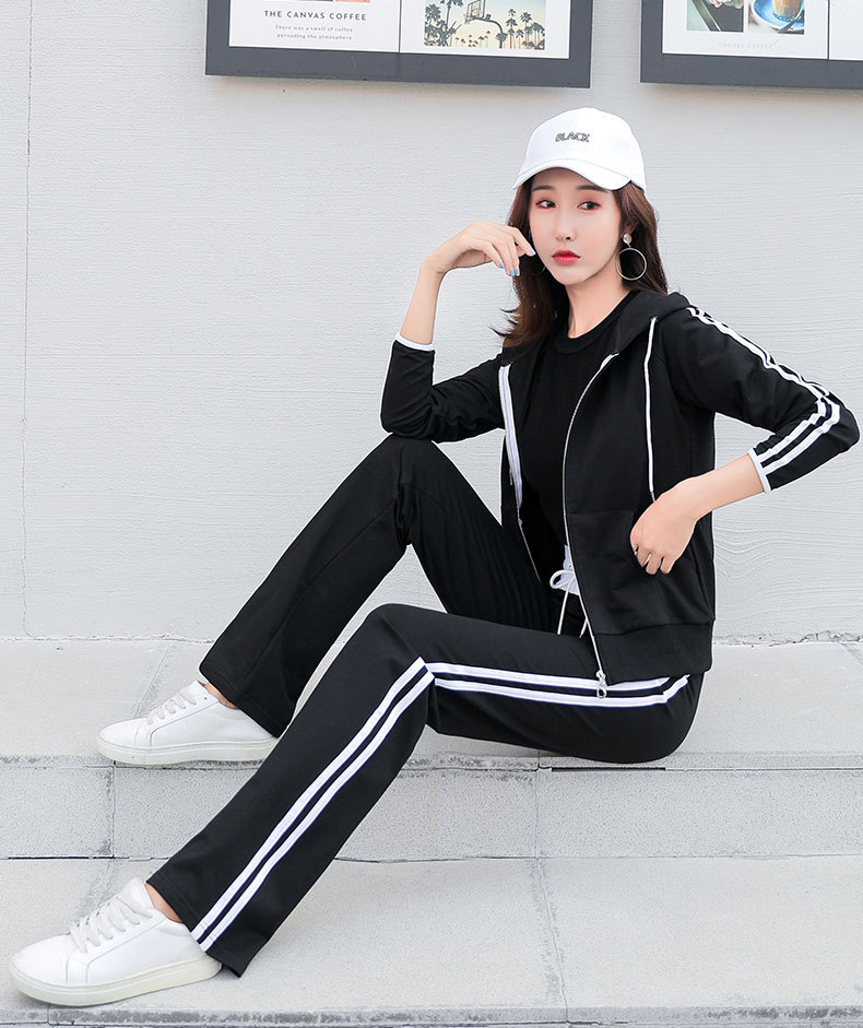 Sports And Leisure Wide-leg Pants Sweater Two-piece Set