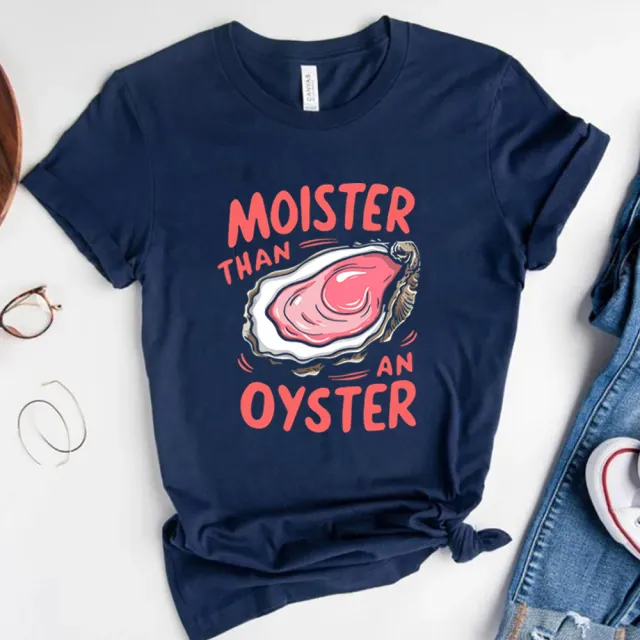 Women's Oyster Funny Pattern Vintage Printed Top Blue - Shop at LoveMi
