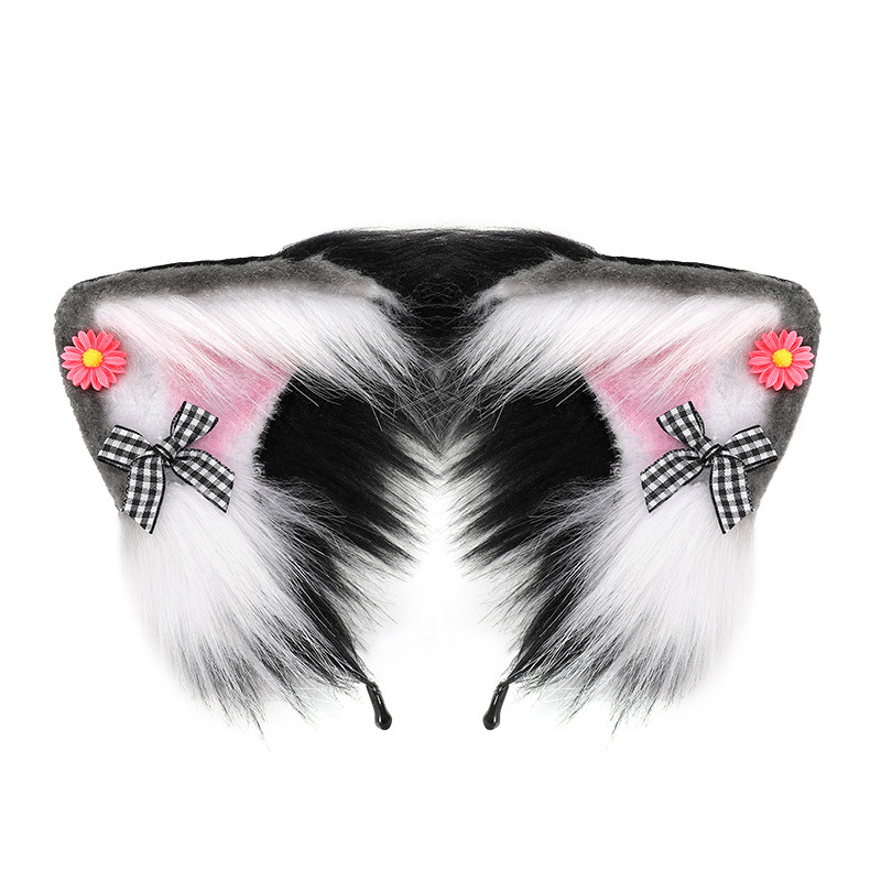 Comic Show Props Plush Simulation Animal Ears Belle Fox Ear Headdress 5