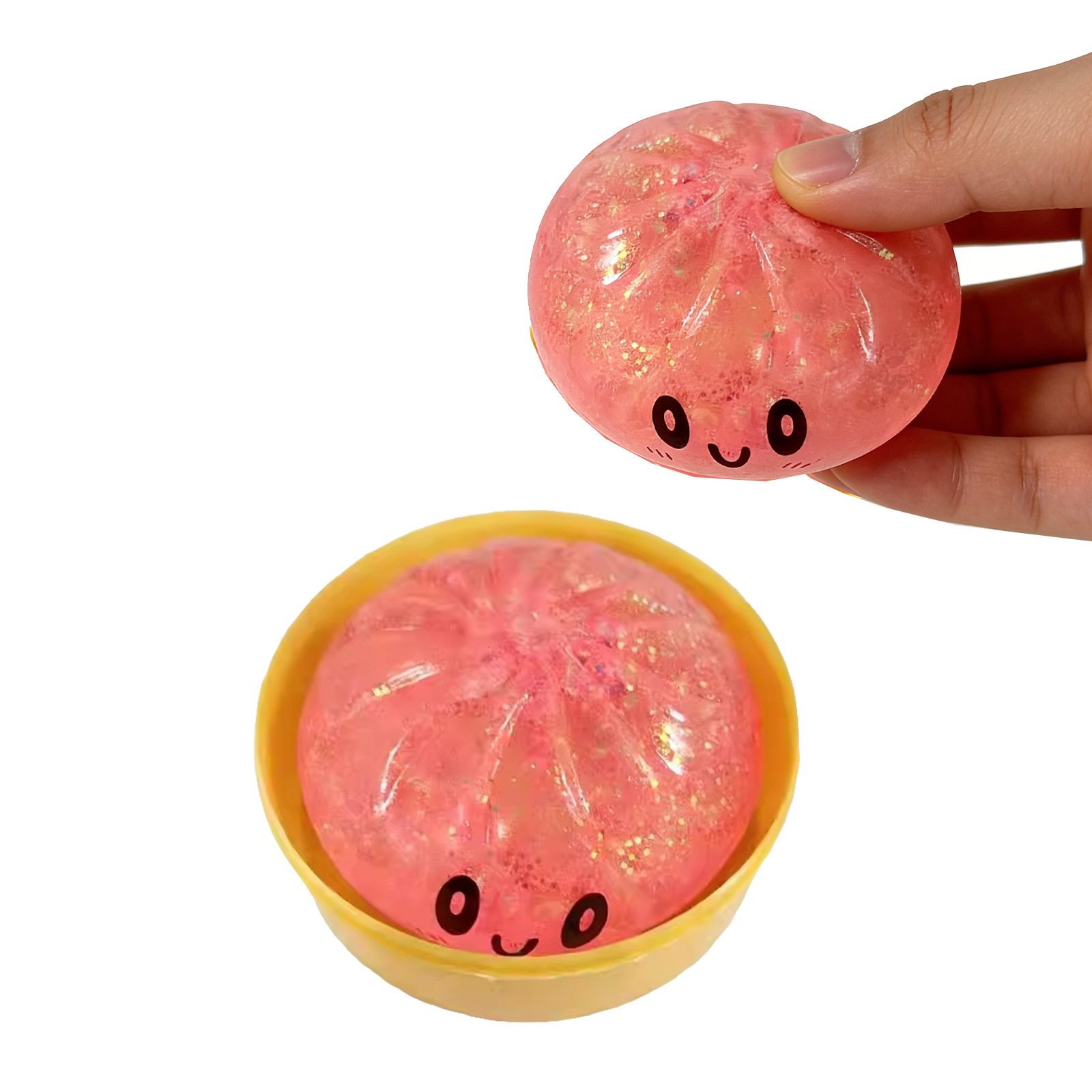 Glittery Emoji-faced Steamed Bun