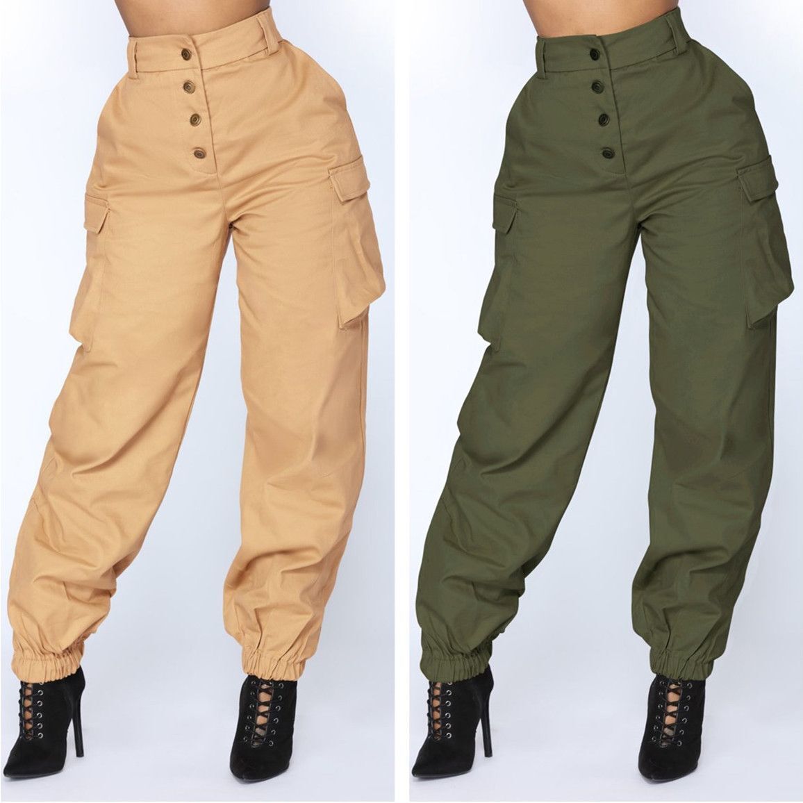 European And American-style Trendy High-waisted Drawstring Casual Pants