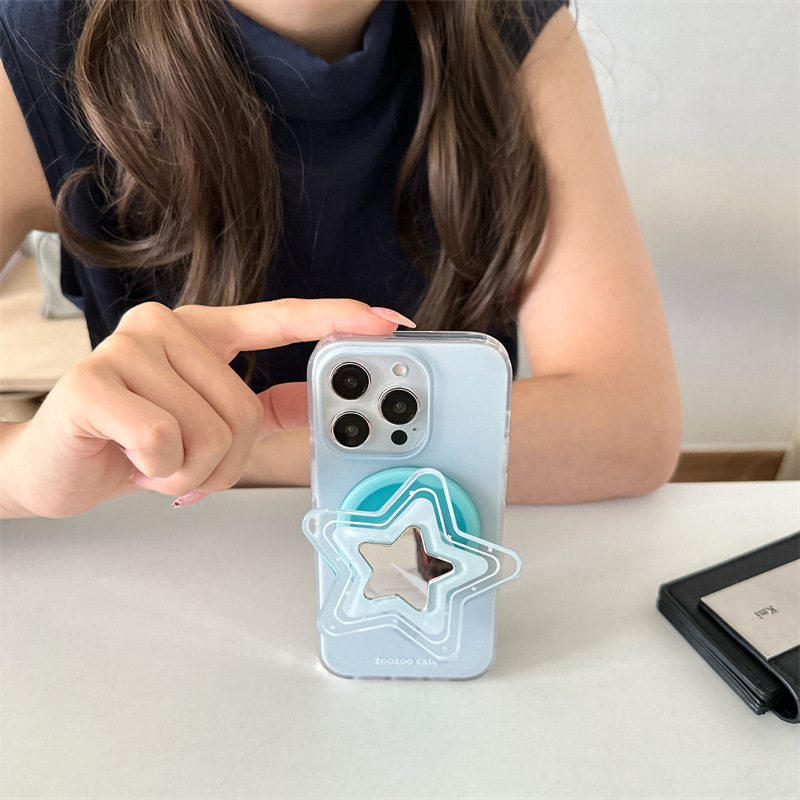 Magnetic Yellow And Blue Star Cartoon Phone Case Protective Cover