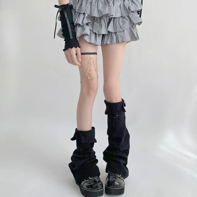 Summer Thin Ripped Calf Socks Black - Shop at LoveMi
