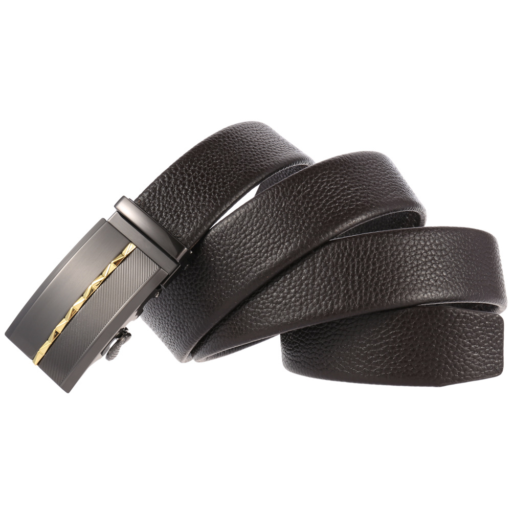 Title 25, New Mens Automatic Buckle Leather Belt