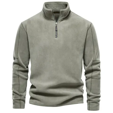 Men's Autumn and Winter New Stand Collar Half Zip