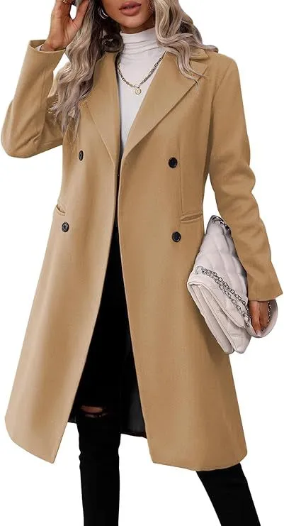 Autumn And Winter New Women's Clothing Long Woolen Coat Women Camel - Shop at LoveMi