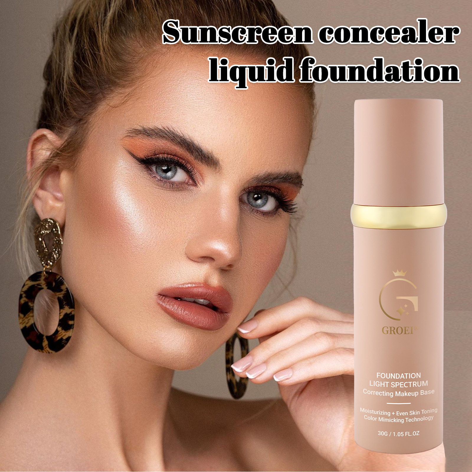 Concealer And Moisturizer Repair Waterproof And Durable Smear-proof Makeup Non-stuck Powder Foundation