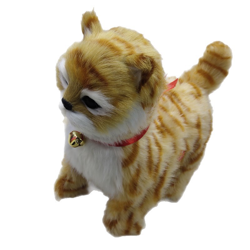 Electric Plush Simulation Motion-Activated Walking Cat With Meowing And Light-Controlled Plush Toy 5
