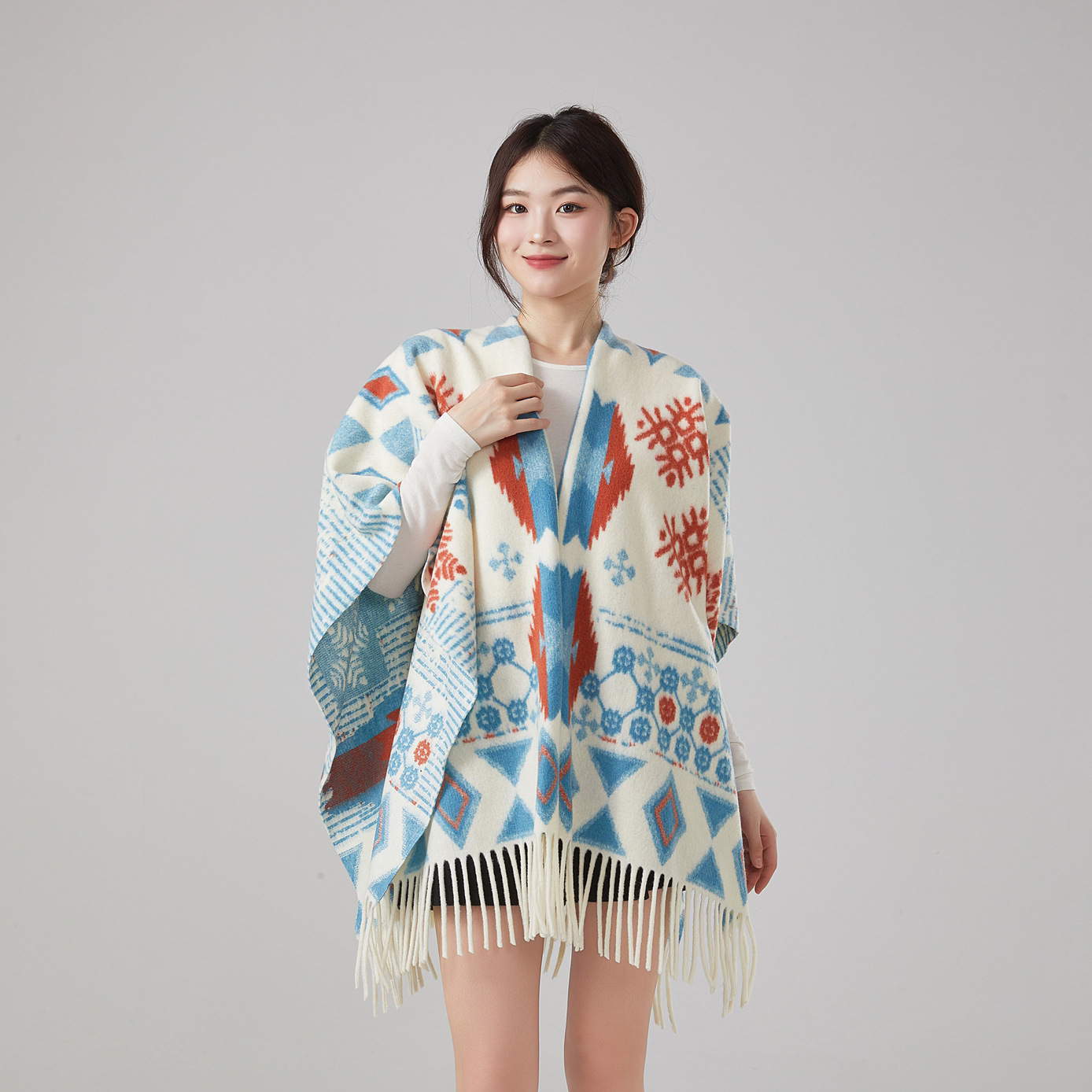 Autumn And Winter Ethnic Style Warm Shawl