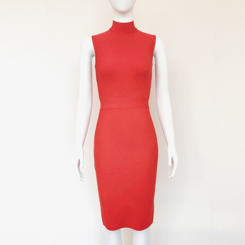 Women's Turtleneck Sleeveless Slim Stretch Dress - Image 9