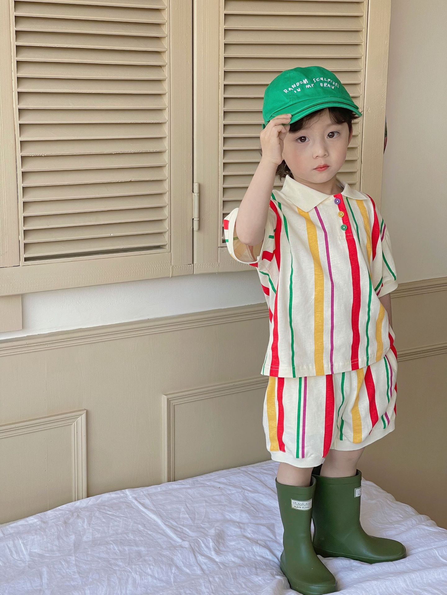 Title 13, Ensemble Tricot Rayé Enfant Fille Robe Polo Con...