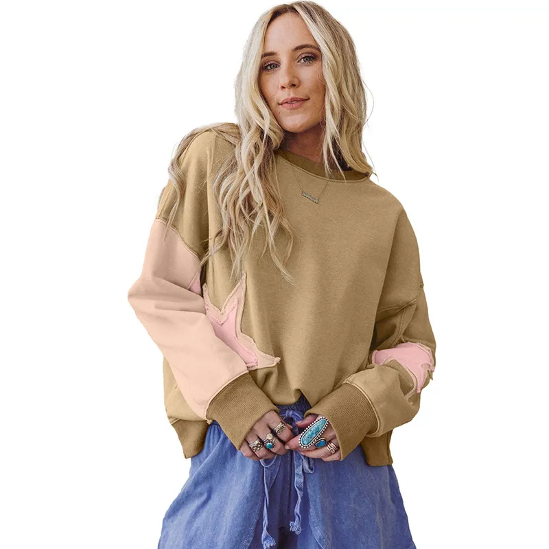Women's Round Neck Long Sleeve Pullover - Lc25319746P909