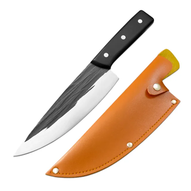 Household Kitchen Knife Cutting Dual purpose Forging Butchers' Knife Leather Case - Shop at LoveMi