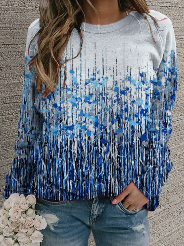Women's Retro Casual Fashion Round Neck Sweater Figure 2 - Shop at LoveMi