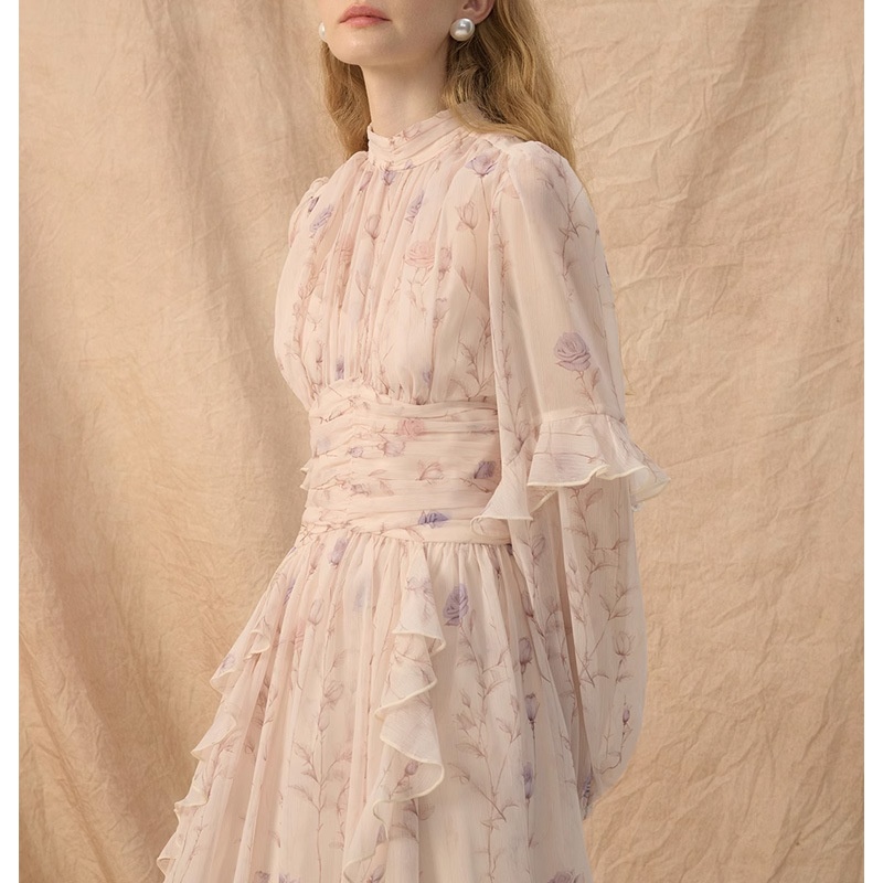 Chiffon Floral Wedding Guest Dress, picture 3 of 9