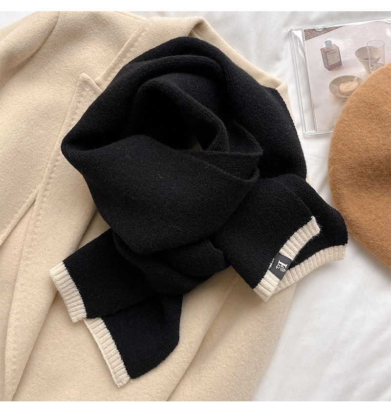 Title 12, Solid Color Knitted Wool Keep Warm Scarf