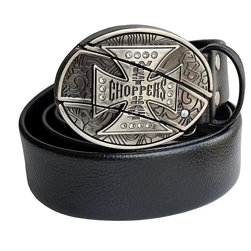 Smooth Buckle For Self-defense Trendy Punk-style Belt Buckle With A Distinctive Look