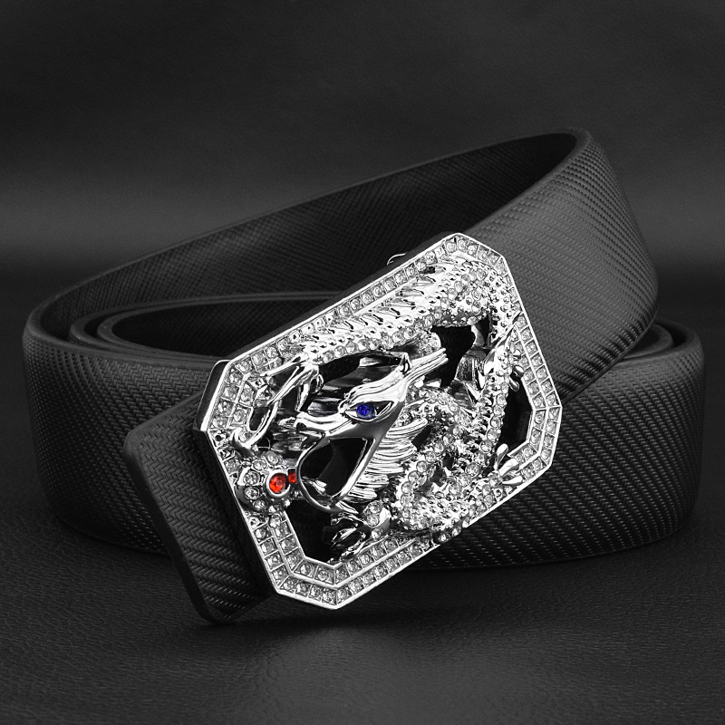 Black Leather Silver Buckle