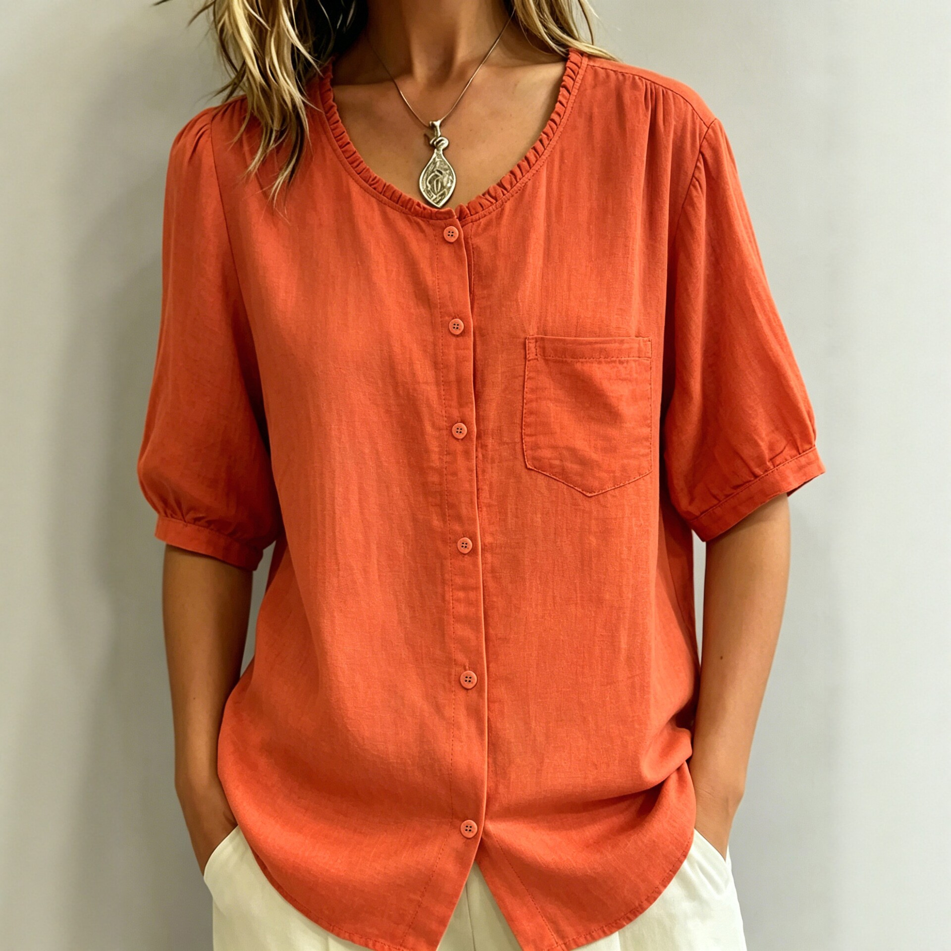 Ruffle Womens Multicolor Blouse Sizes S-2XL Free Shipping