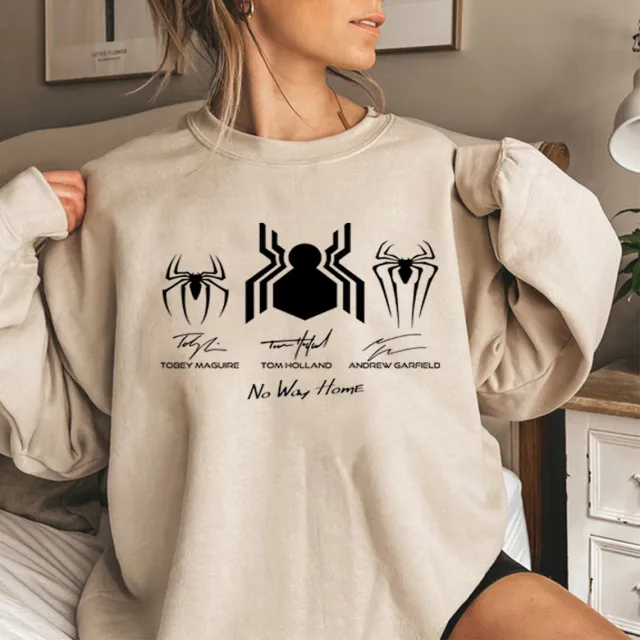 No Way Home Sweatshirt Peter Parker Hoodies Tom Holland Swea Khaki - Shop at LoveMi