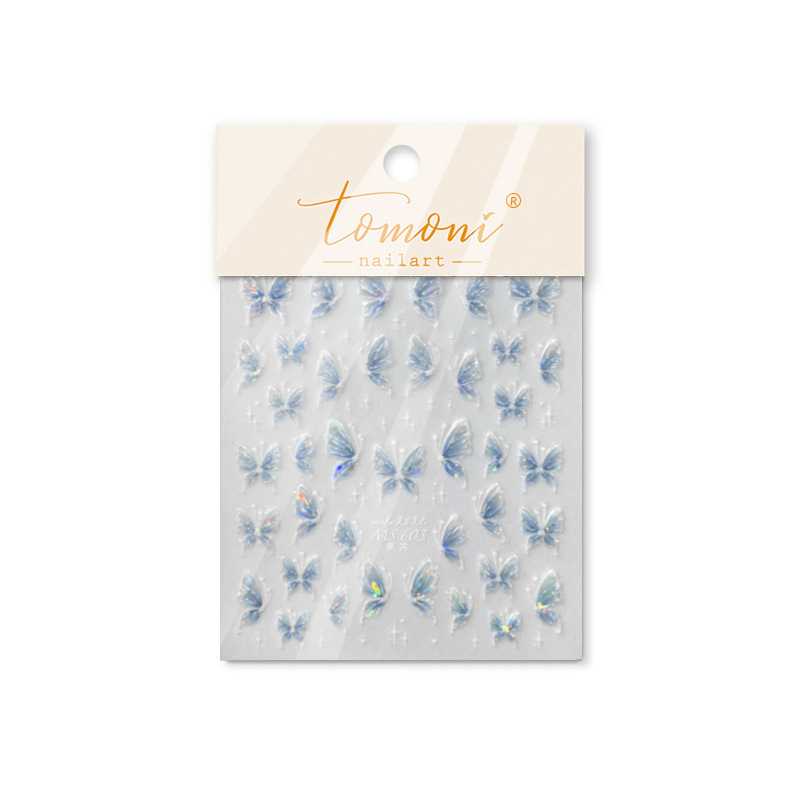 Jelly Manicure Streamer Rose Butterfly Decorative Sticker 7