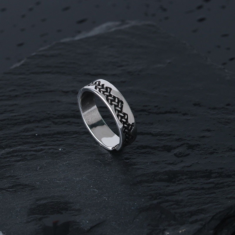 Woven Crack Ring Men's Single Trend