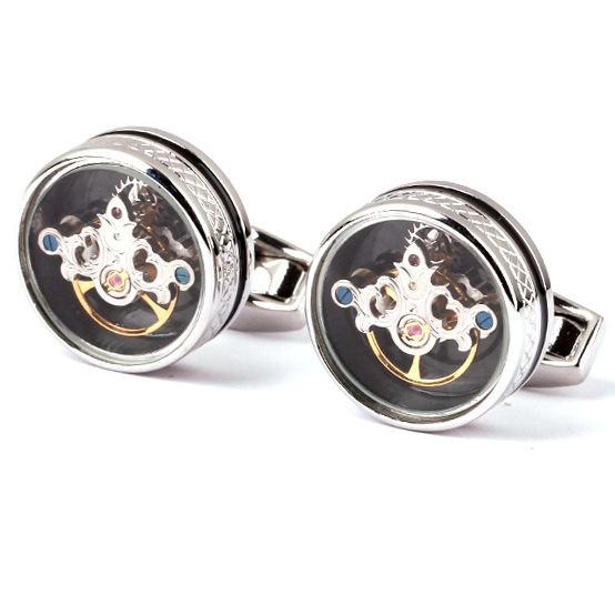 Tourbillon Cufflinks Light Luxury Business French Style Shirt Punk Movement Cufflinks — foto 3