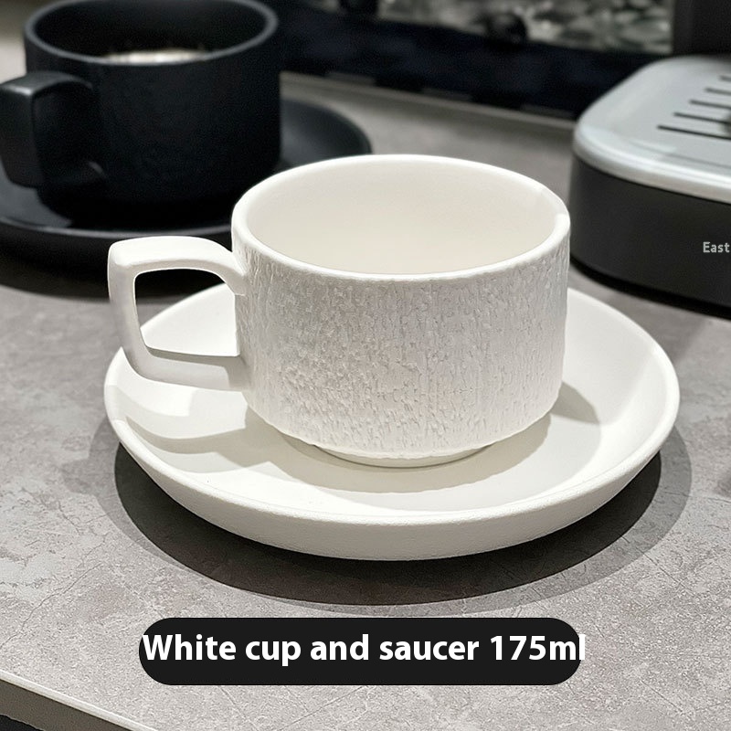 Stone Pattern Coffee Set White