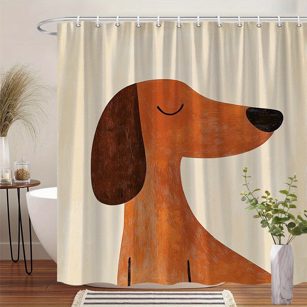Cross-border E-commerce Simple Dachshund Shower Curtain