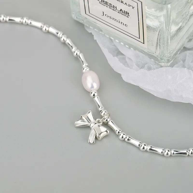 Cold Style Pearl Bow Bracelet
