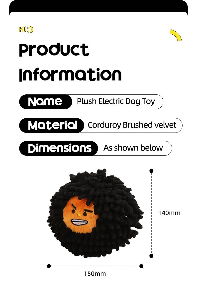 Electric Plush Dog Toy Vibrating Interactive Rechargeable detail photo 5