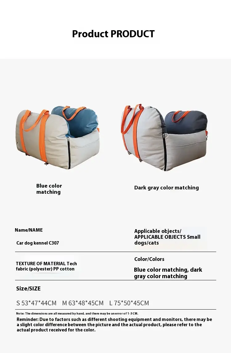 Cross-border Waterproof Faux Leather Pet Handbag Light And Portable Pet Bags For Travel Safety Seat