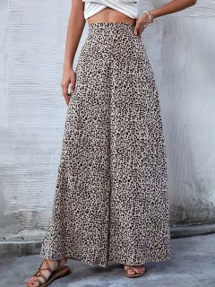 High Waist Loose Big Leg Swing Women's Casual Trousers - Mixed Color - View 1