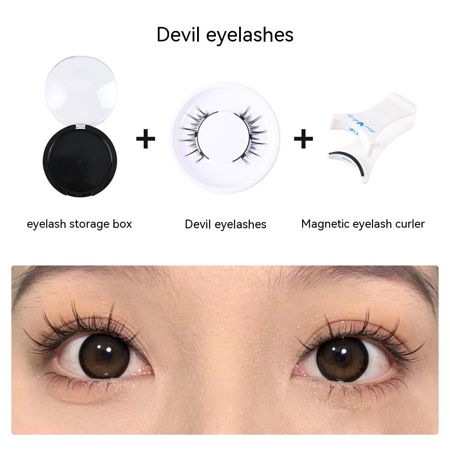 Magnetic Adhesive Free Of Little Devil False Eyelashes