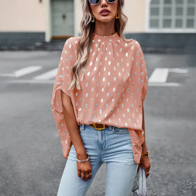Women's Autumn Temperament Commute Design Sense Long Sleeve Tops Shirt Pink - Shop at LoveMi
