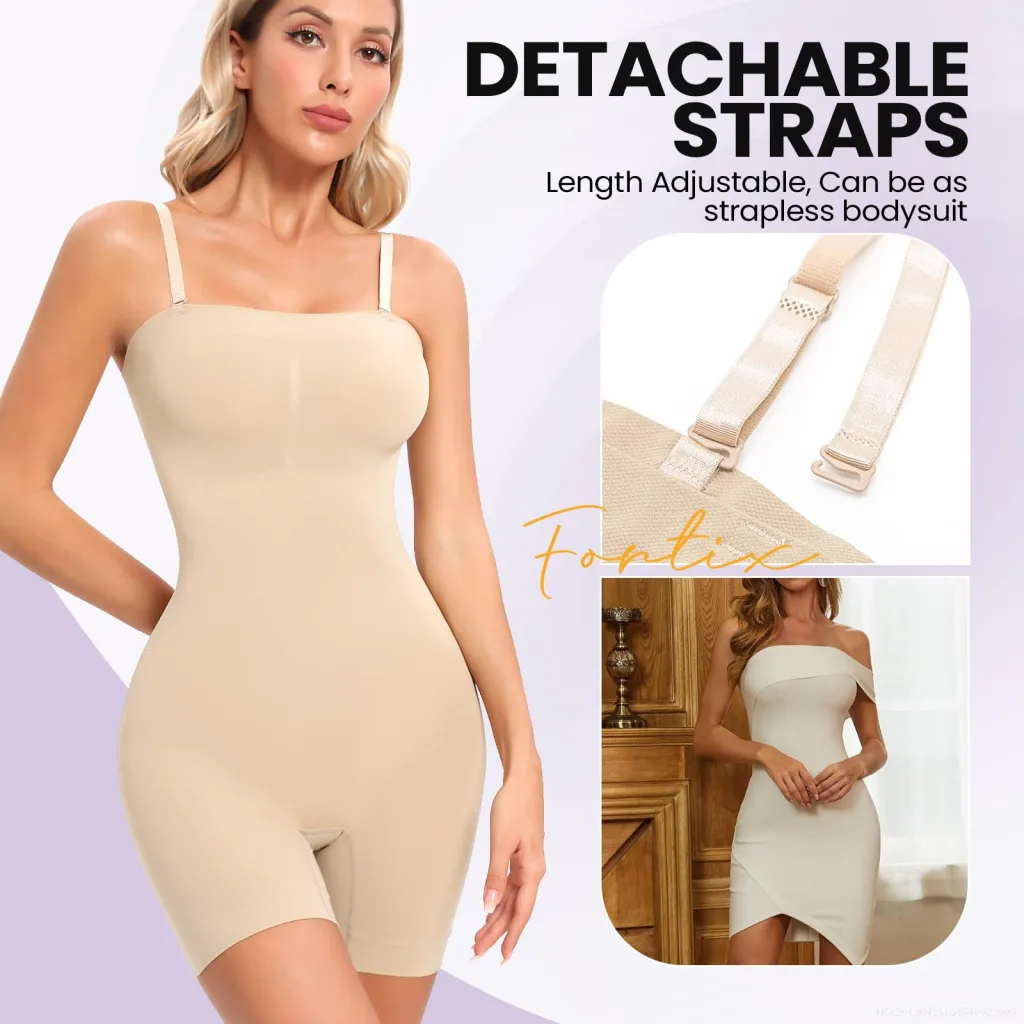 Plus Size Belly Contracting And Hip Lifting Jumpsuit - Skin Color