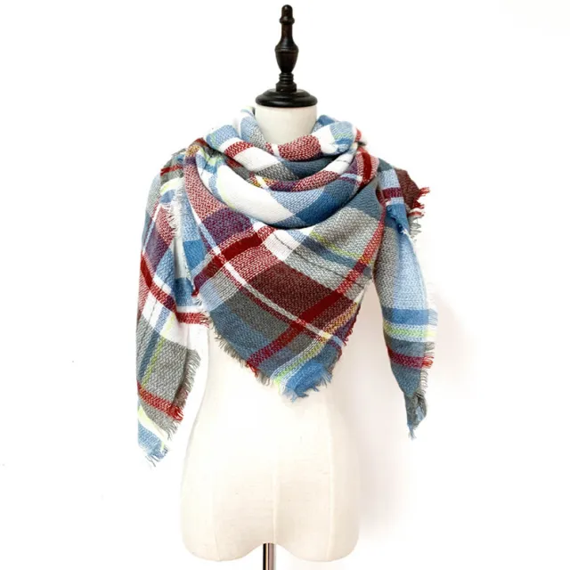 Square Blanket Talma Scarf Women's Neck Warmer Plus sized Size Talma Blue - Shop at LoveMi