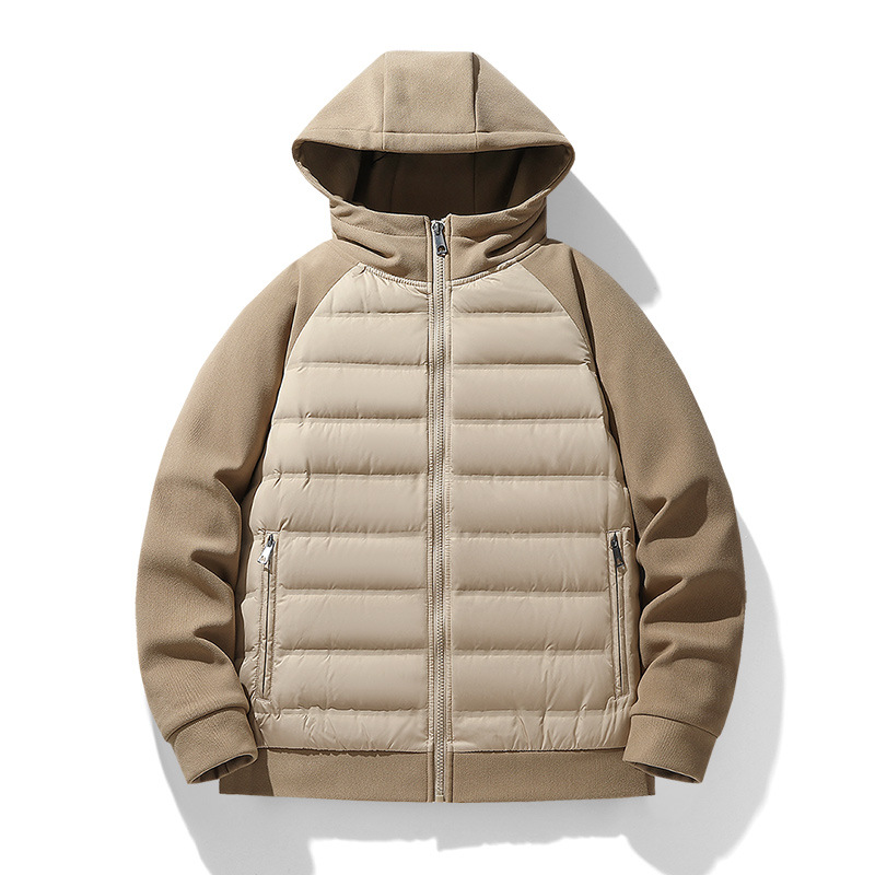 Knitted Patchwork Sports Hooded Jacket For Men And Women 3