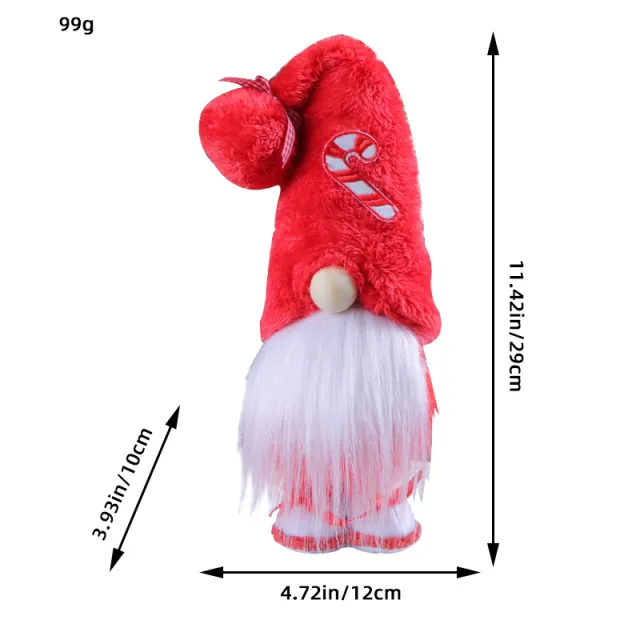 Christmas Candy Faceless Elderly Decoration Creative Doll Decorations E325 Walking Stick Candy Style - Shop at LoveMi