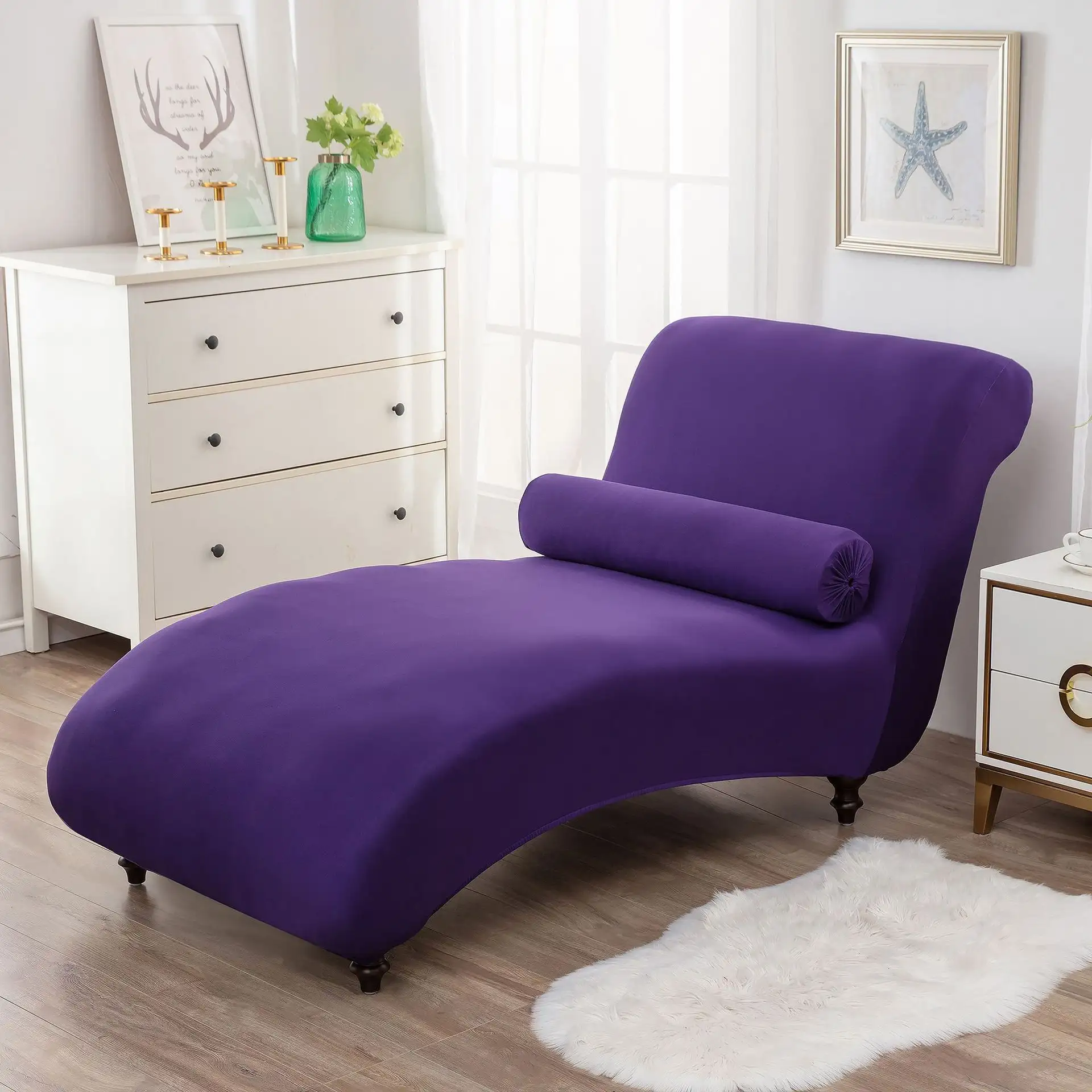 Printed Thickening All-inclusive Stretch Armless Sofa Cover