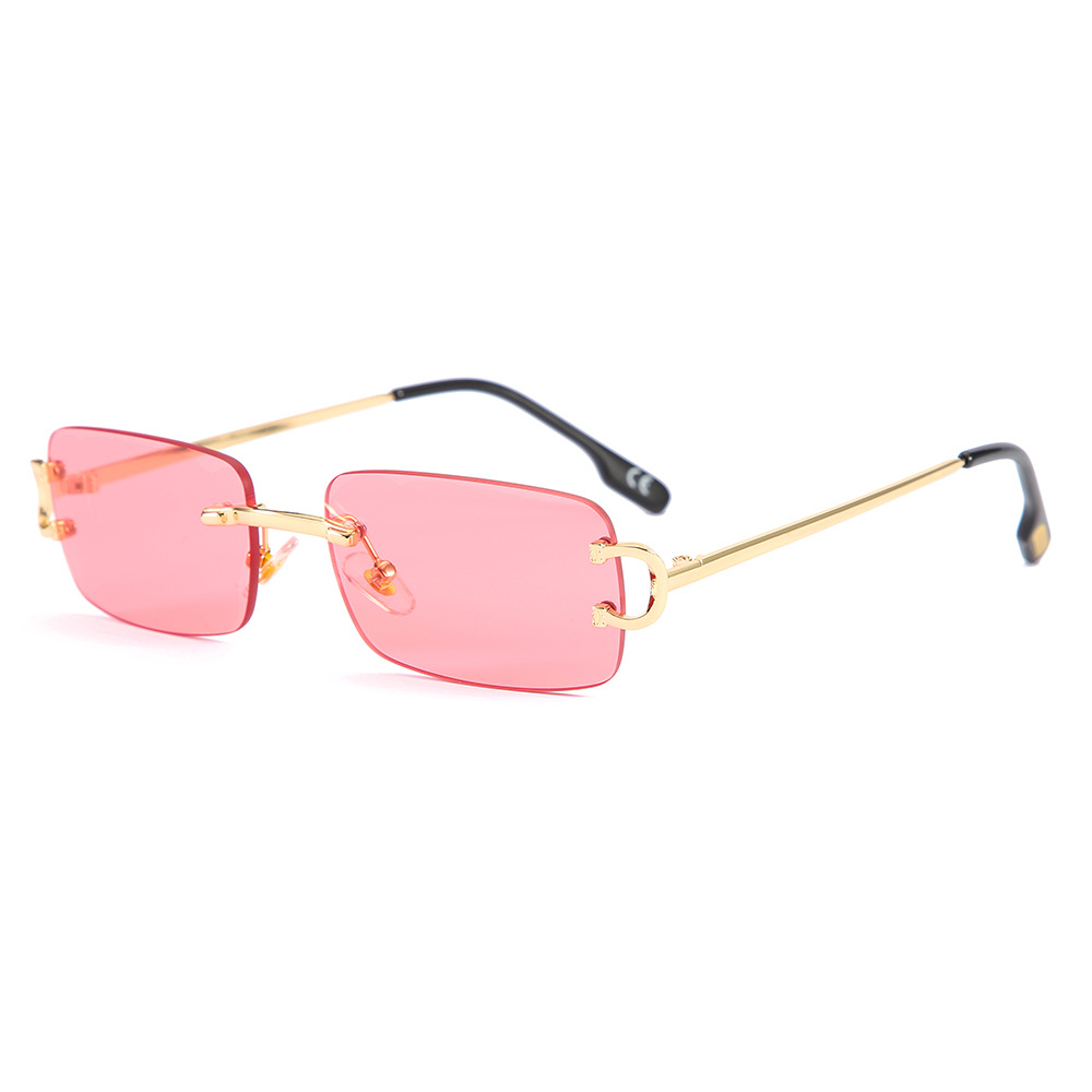 Square Frameless Trimming Women’s Fashion Sunglasses
