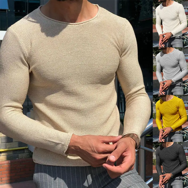 Fashionable Mens Casual Crew-neck Sweater