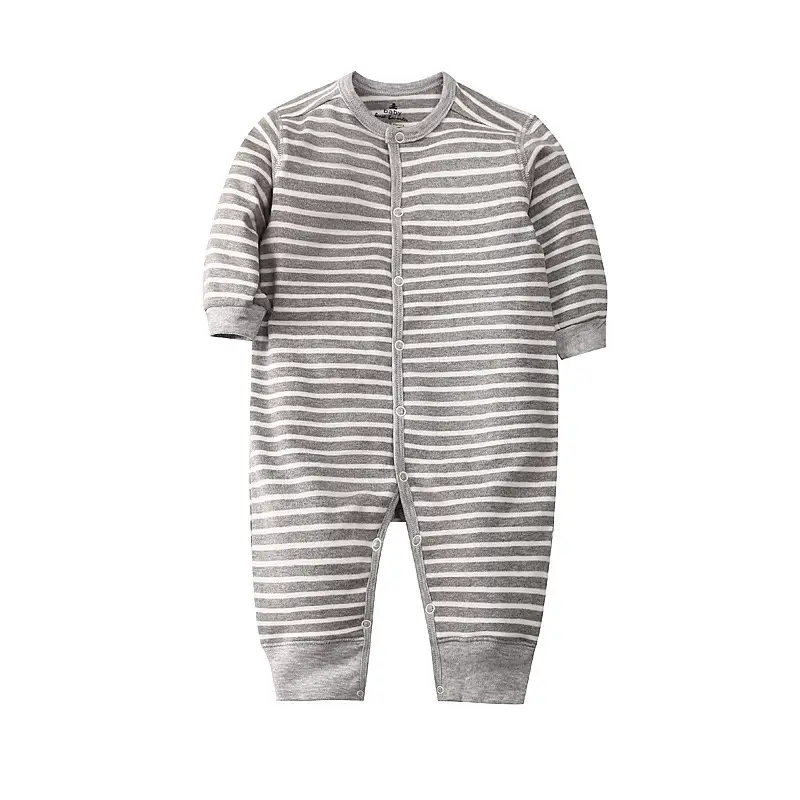Infants Baby Jumpsuit Long Sleeve Button Romper