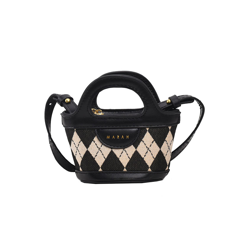 Korean-style Patchwork Fashion Plaid Niche Mini Tote Crossbody Bag