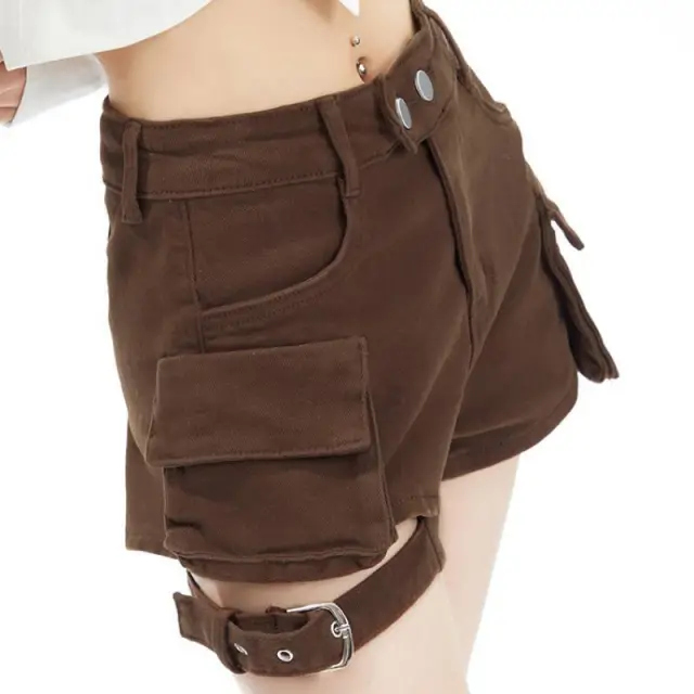 Women's Fashionable American Retro Jeans Brown - Shop at LoveMi